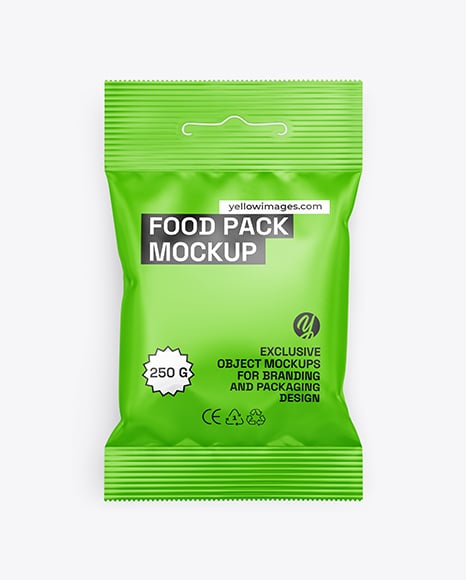 Matte Package Mockup - Flow-Pack Mockups