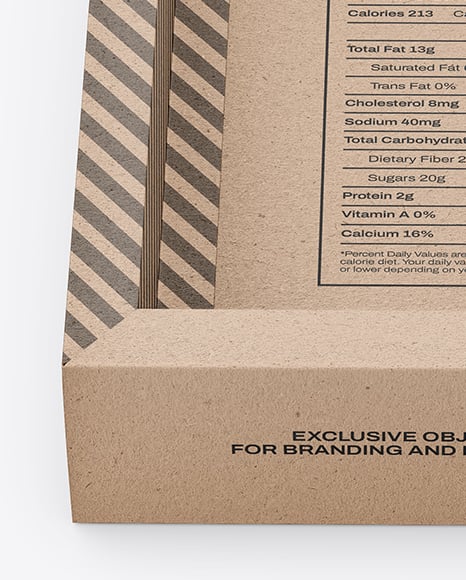 Kraft Paper Box in Sleeve Mockup