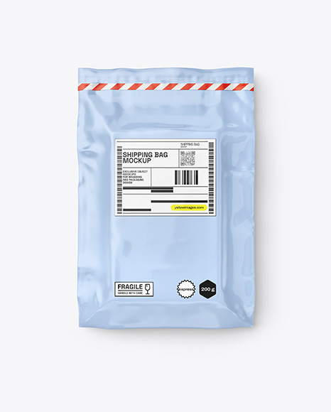Glossy Shipping Bag Mockup - Notebook sticker mockup