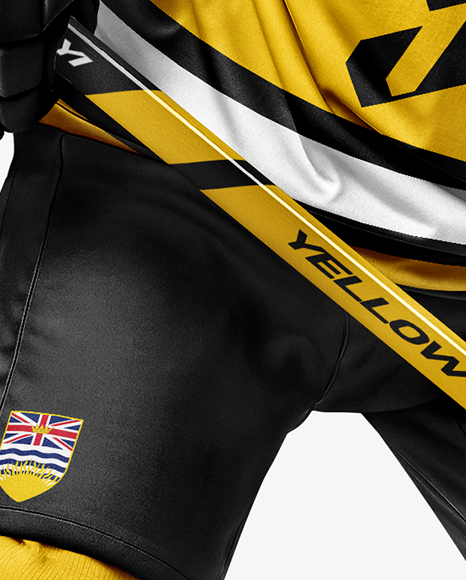 Man Wearing Full Ice Hockey Kit Mockup