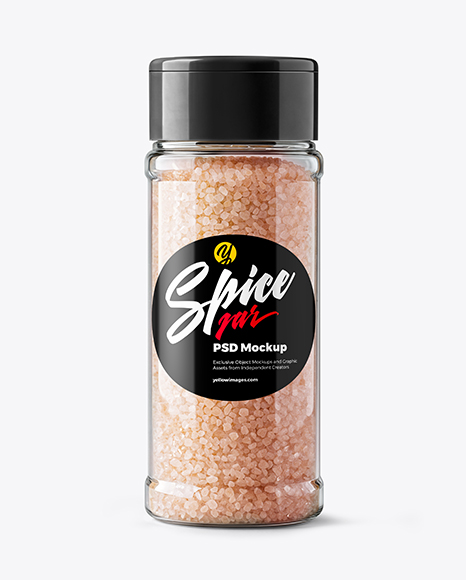 Plastic Jar with Pink Himalayan Salt Mockup - Realistic mockups