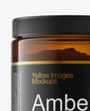 Amber Jar With Powder Mockup