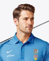 Man Wearing Golf Shirt and Chinos Mockup
