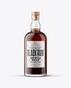 Black Rum Bottle Mockup