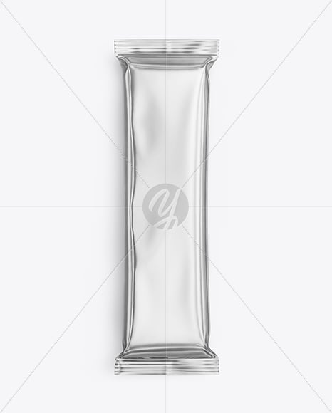 Glossy Metallic Snack Package Mockup