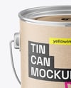 Paint Tin Can w/ Handle Mockup