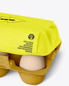 Opened Egg Carton Packaging Mockup