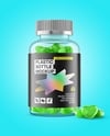Plastic Bottle with Gummies Mockup