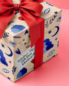 Gift Box with Red Bow on Pink Background Mockup
