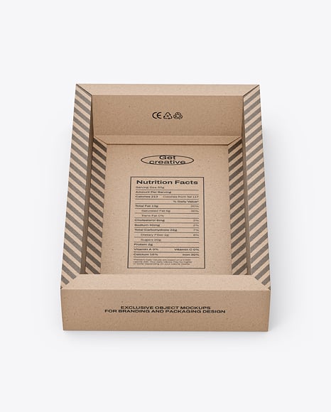 Kraft Paper Box in Sleeve Mockup
