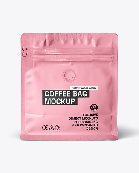Matte Coffee Bag Mockup - Mockups