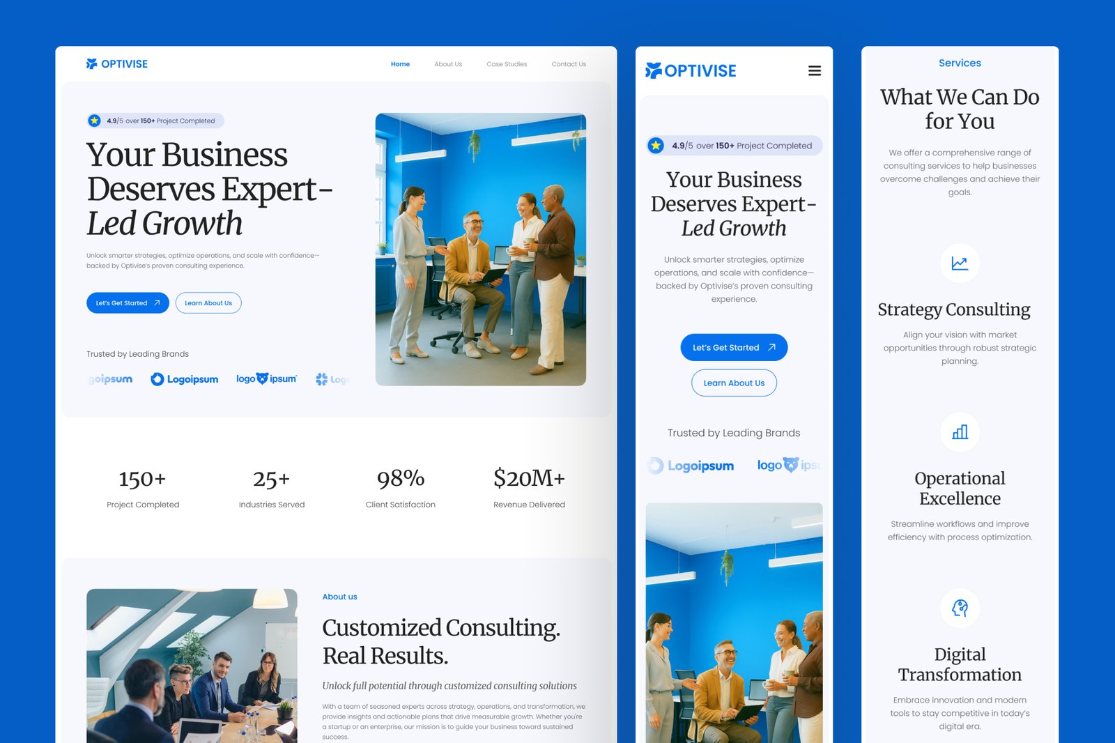 Optivise - Business Consulting Website