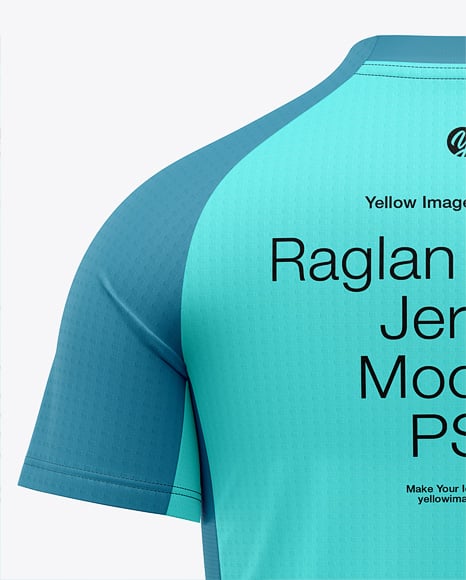 Raglan Short Sleeve Jersey Mockup