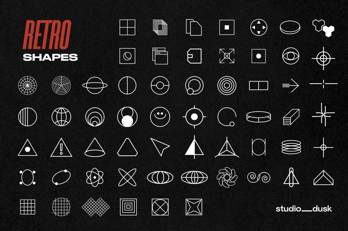 Cyber Y2K Shapes
