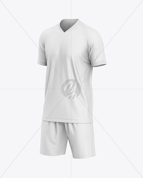 Soccer Kit Mockup - Half Side View