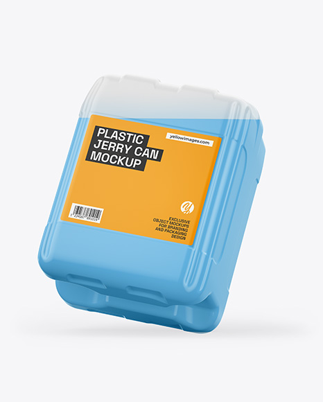 Transparent Plastic 5L Jerrycan Mockup