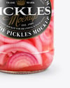 Clear Glass Jar with Red Pickled Onions Mockup
