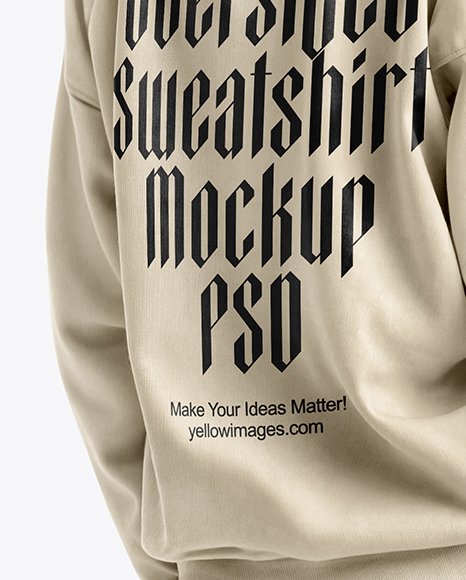 Black Man Wearing an Oversize Sweatshirt and Wide Jeans Mockup