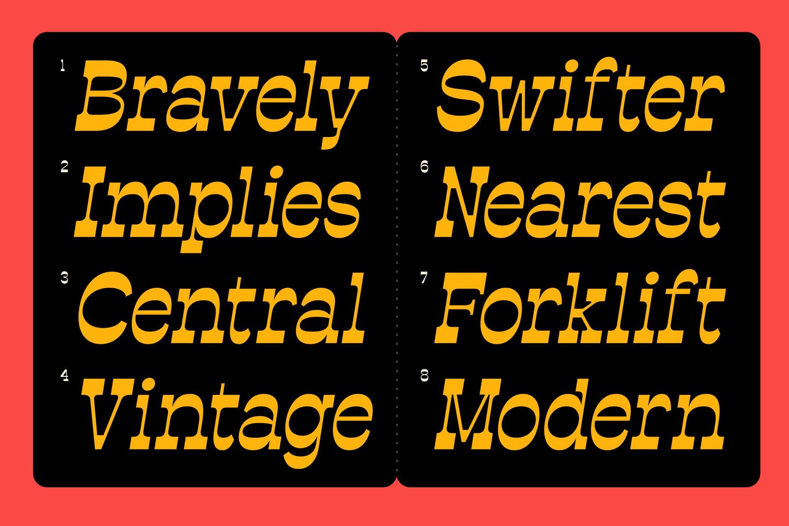 Estripe – A Reversed Contrast Font