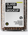 Square Spice Jar with Whole Black Pepper Mockup