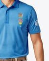 Man Wearing Golf Shirt and Chinos Mockup