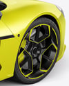 Sport Car Mockup - Back Half Side View