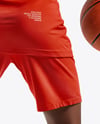 Afro-American Female Basketball Player Wearing Full Basketball Uniform Mockup