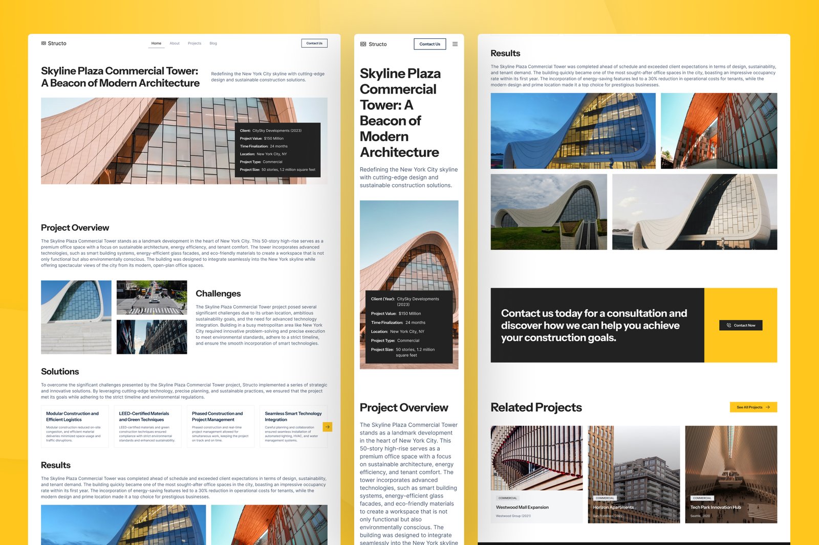 Structo - Construction Website Figma UI Template