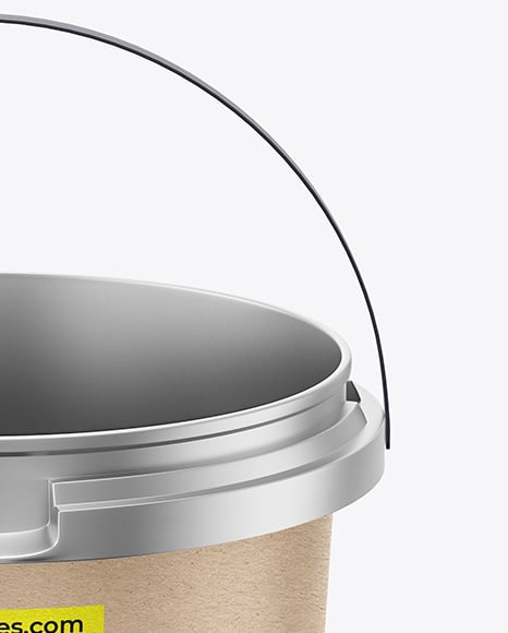 Matte Metallic Bucket Mockup