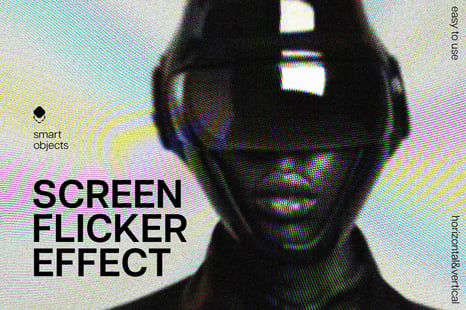 Screen Flicker Photo Effect - Y2k posters