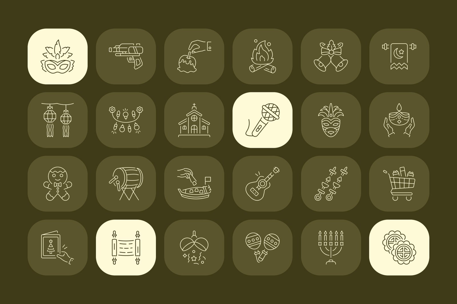 Festival Icon Art Set