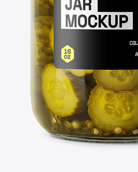 Jar with Bread & Butter Pickles Mockup