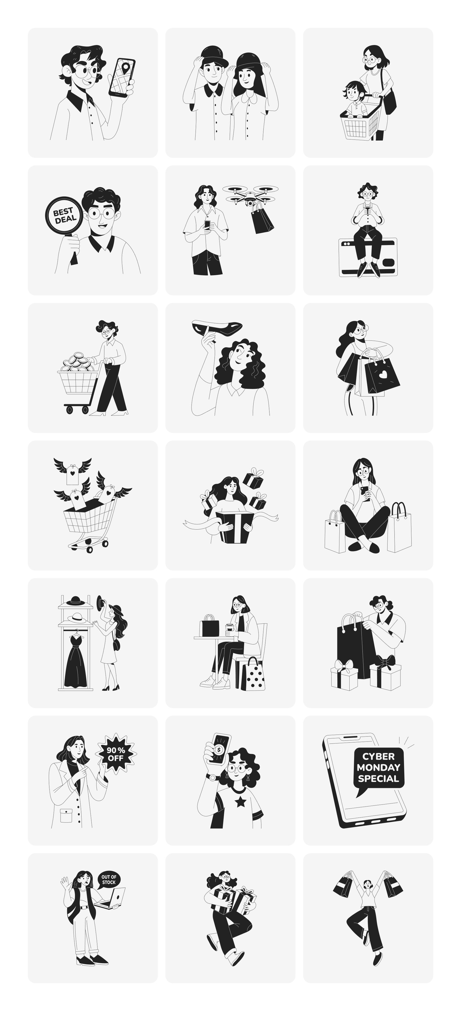 Shopping Illustration Art