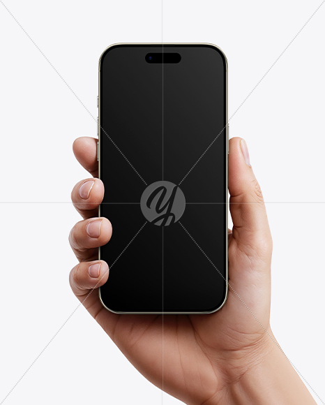 iPhone 17 Air Light Gold in a Hand Mockup