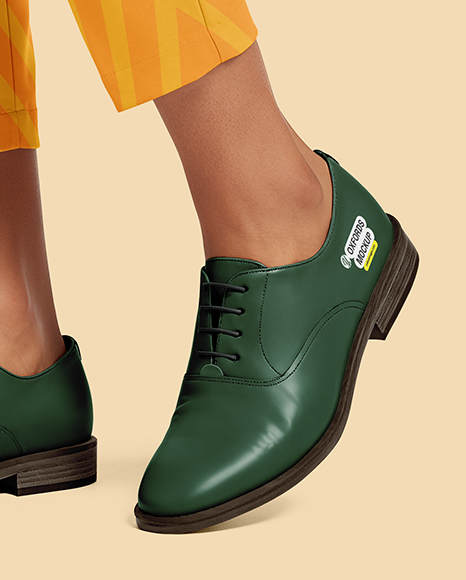 Oxford Shoes on Woman's Legs Mockup