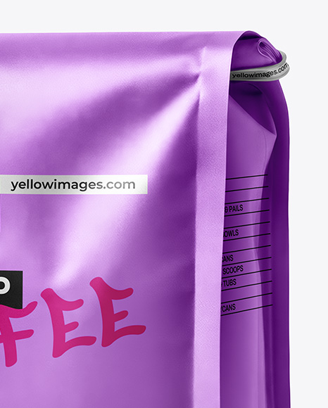 Metallic Coffee Bag Mockup