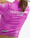Woman Wearing Golf Shirt and Shorts Mockup