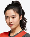 Woman Wearing Table Tennis Uniform Mockup