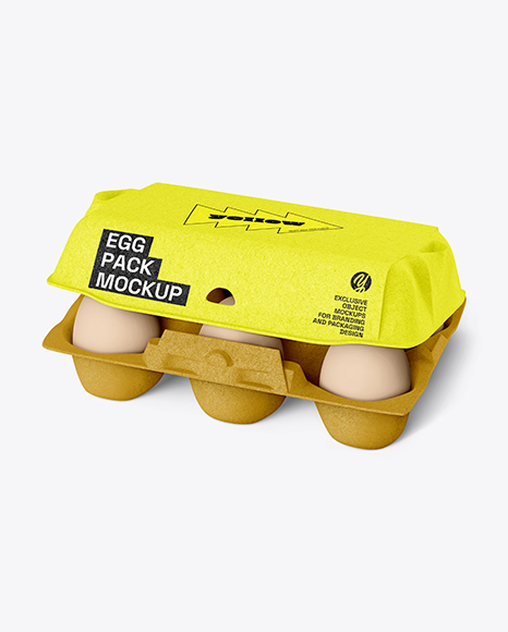 Opened Egg Carton Packaging Mockup