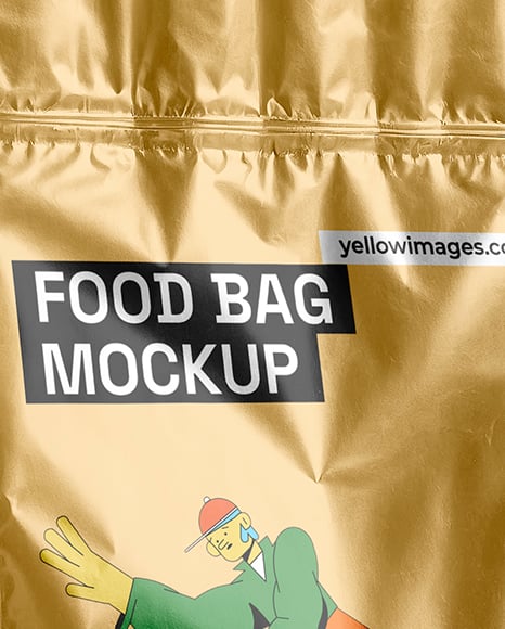 Metallic Food Bag Mockup