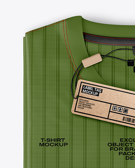 Folded Knitted T-Shirt Mockup