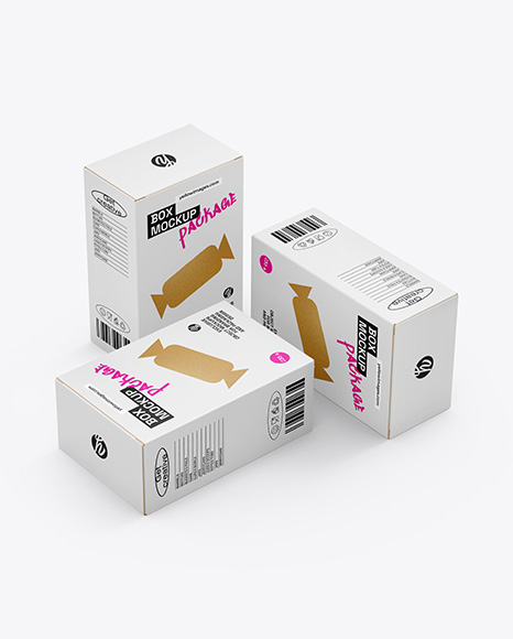 Three Paper Boxes Mockup - Free+Mockup+Designs,+Themes+And+Templates