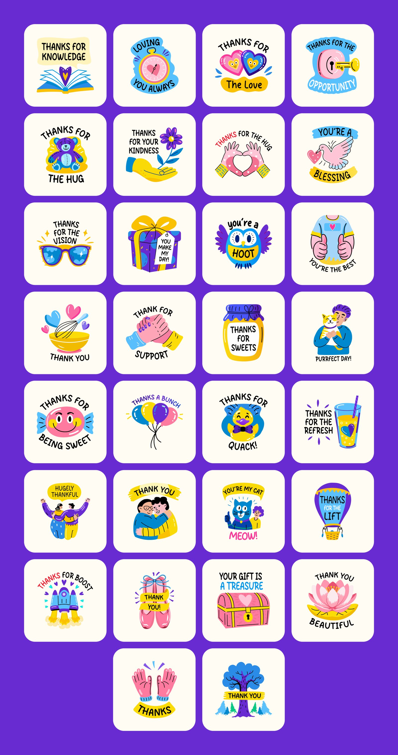 Thank you stickers