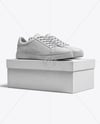 Pair of Sneakers with Shoe Box Mockup