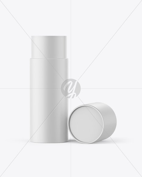 Opened Matte Paper Tube Mockup