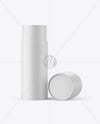 Opened Matte Paper Tube Mockup