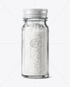 Glass Jar with Coarse Sea Salt Mockup