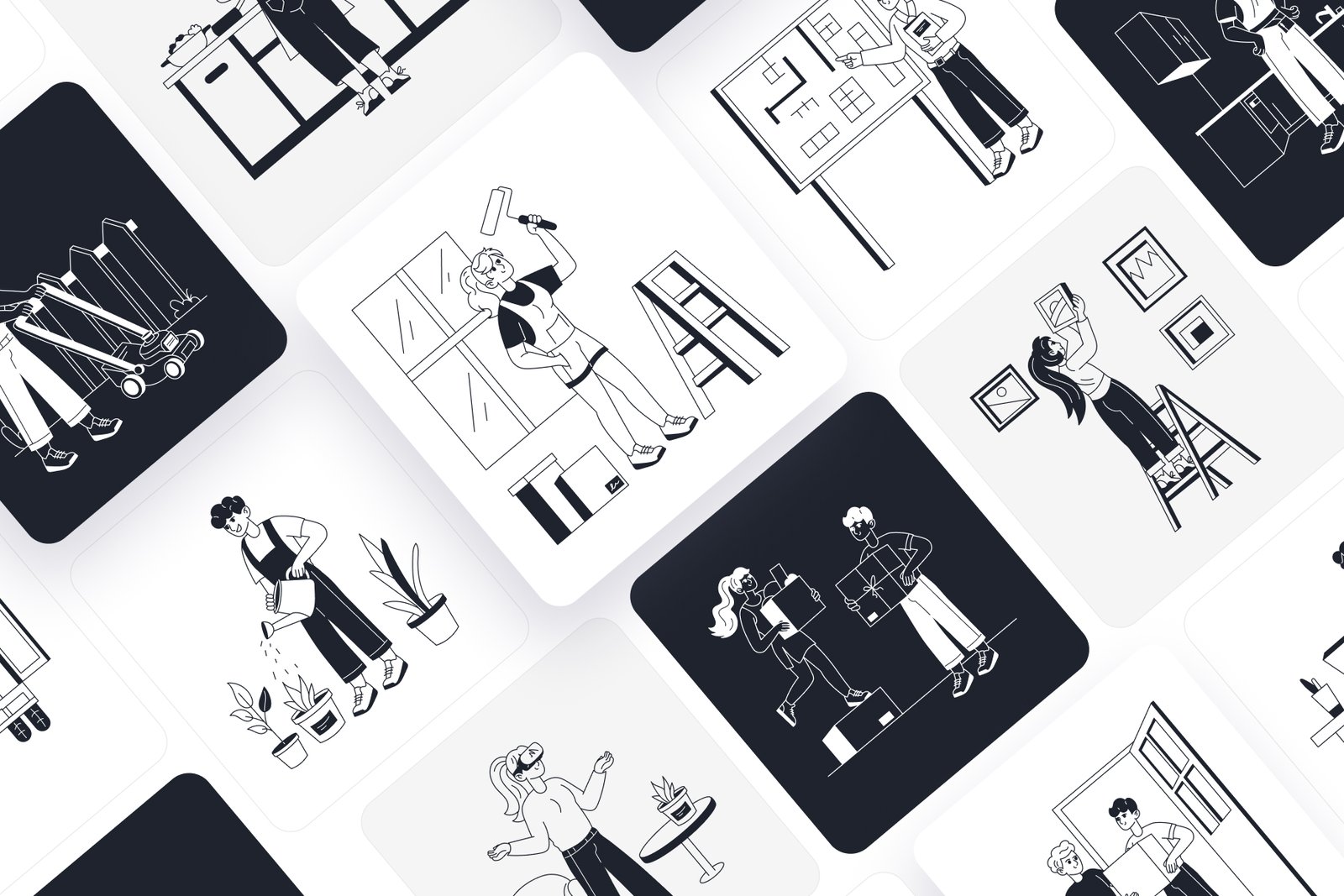 Home Owner Illustration Set