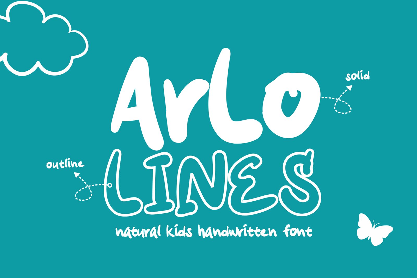 Arlo Lines - Natural Kids Handwritten Font