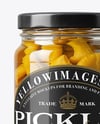 Clear Glass Jar with Chanterelles Mockup